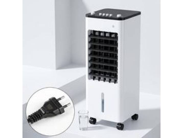 Diday 6L Mobile Air Conditioner Silent No Evacuation 50W 3 Speed 3 Modes Silent Mobile Air Conditioner with 7.5H Timer 2 Ice Block