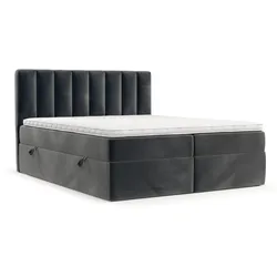 BOXBETT Bari 200/200 cm Anthrazit im Paros Stoff