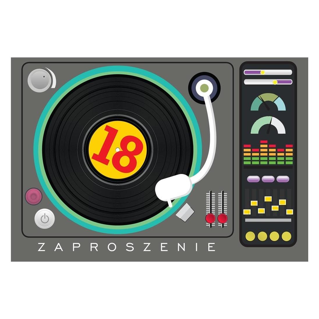 Kukartka Einladung ZZ-055 Geburtstag 18 DJ (5 Stk.) (5 Stk.) (40946082)