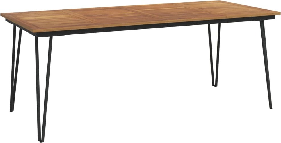 Gartentisch Haarnadel-Tischbeine 200x90x75 cm Akazie Massivholz