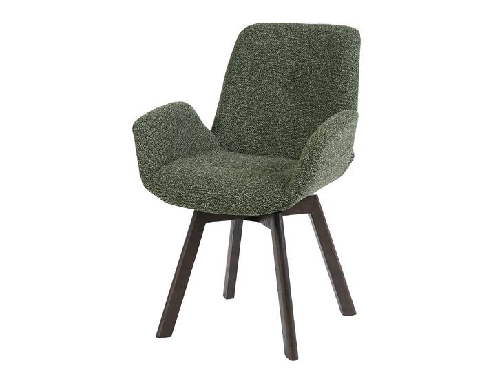 Polsterstuhl VISCOUNT 61 x 84 x 61cm Braun/Grün/Dunkelgrün