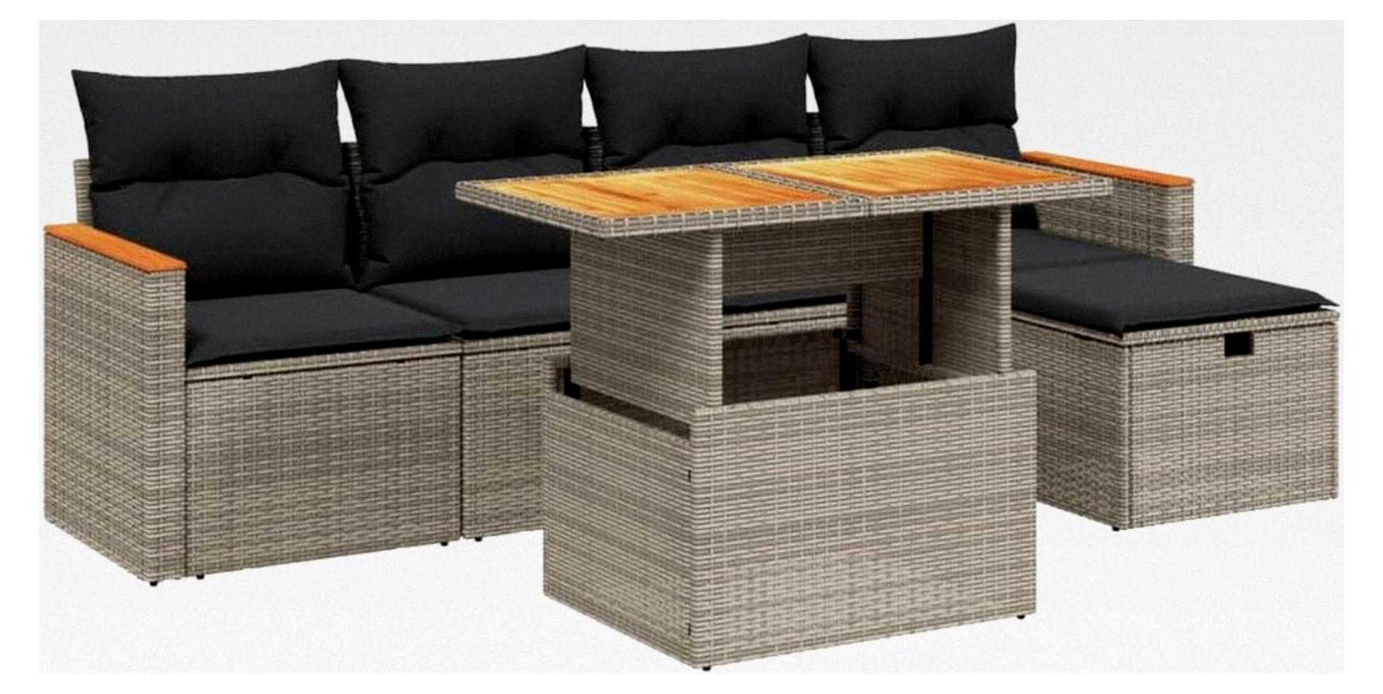 Kleine Gartenlounge mit Stauraum für Balkon und Terrasse