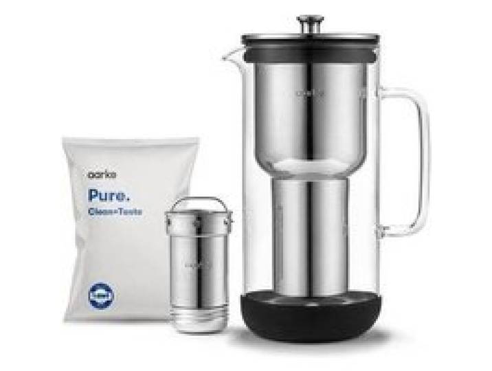 Carafe filtrante Aarke Purifier Gris et Transparent