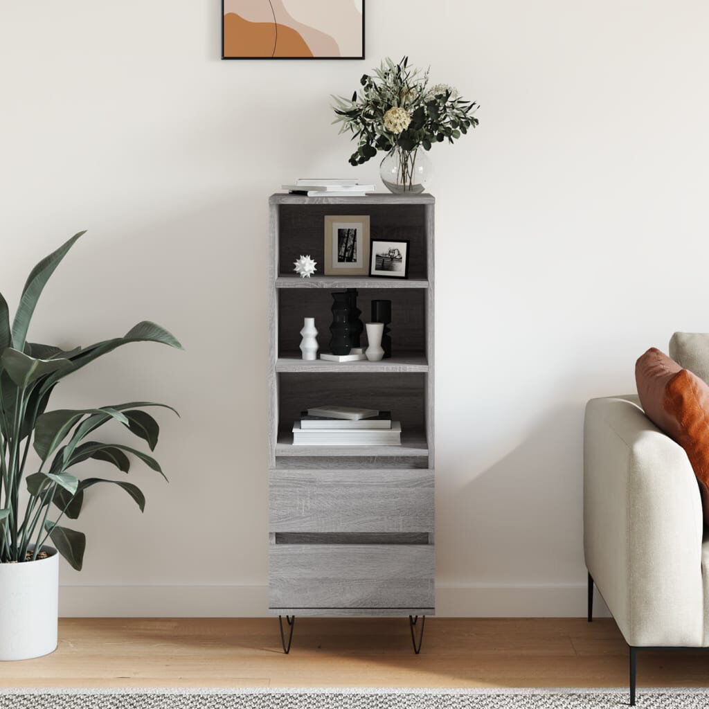 17 Stories Middent 40cm Sideboard Grey sonoma 110cm H X 40cm W X 36cm D