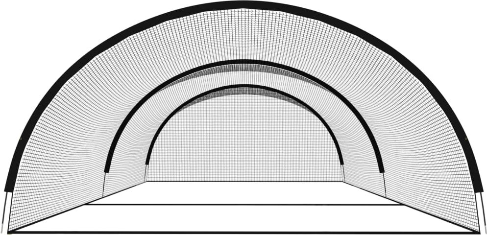 vidaXL Filet pour cage de frappe de baseball Noir 900x400x250 cm