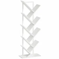 BÜCHERREGAL Spanplatte Stahl Weiß
