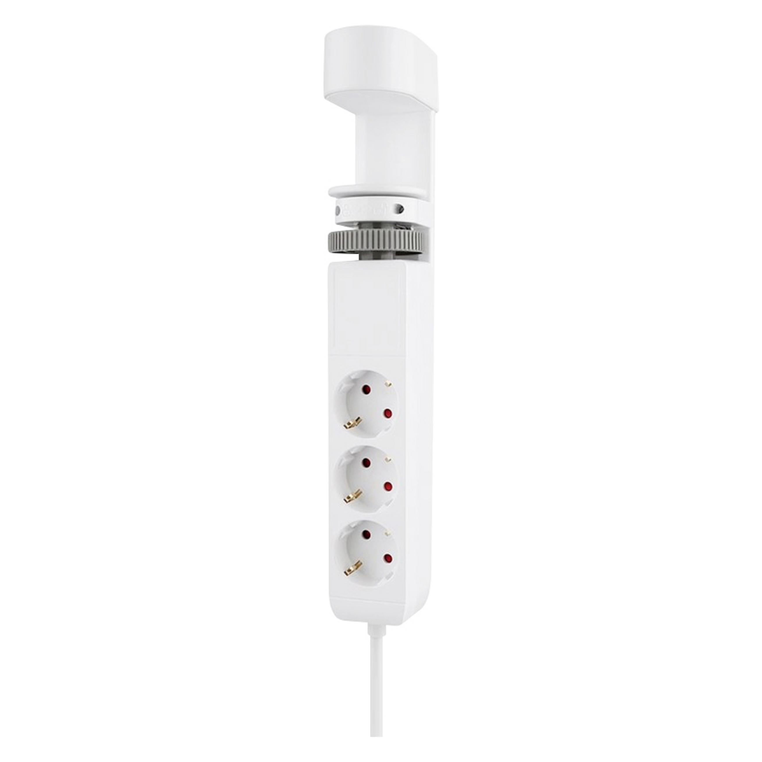 Neomounts Tischsteckdose mit Klemme 3-fach/230V/USB-A/2xUSB-C/wei? (Tisch) (DS22-840WH6)
