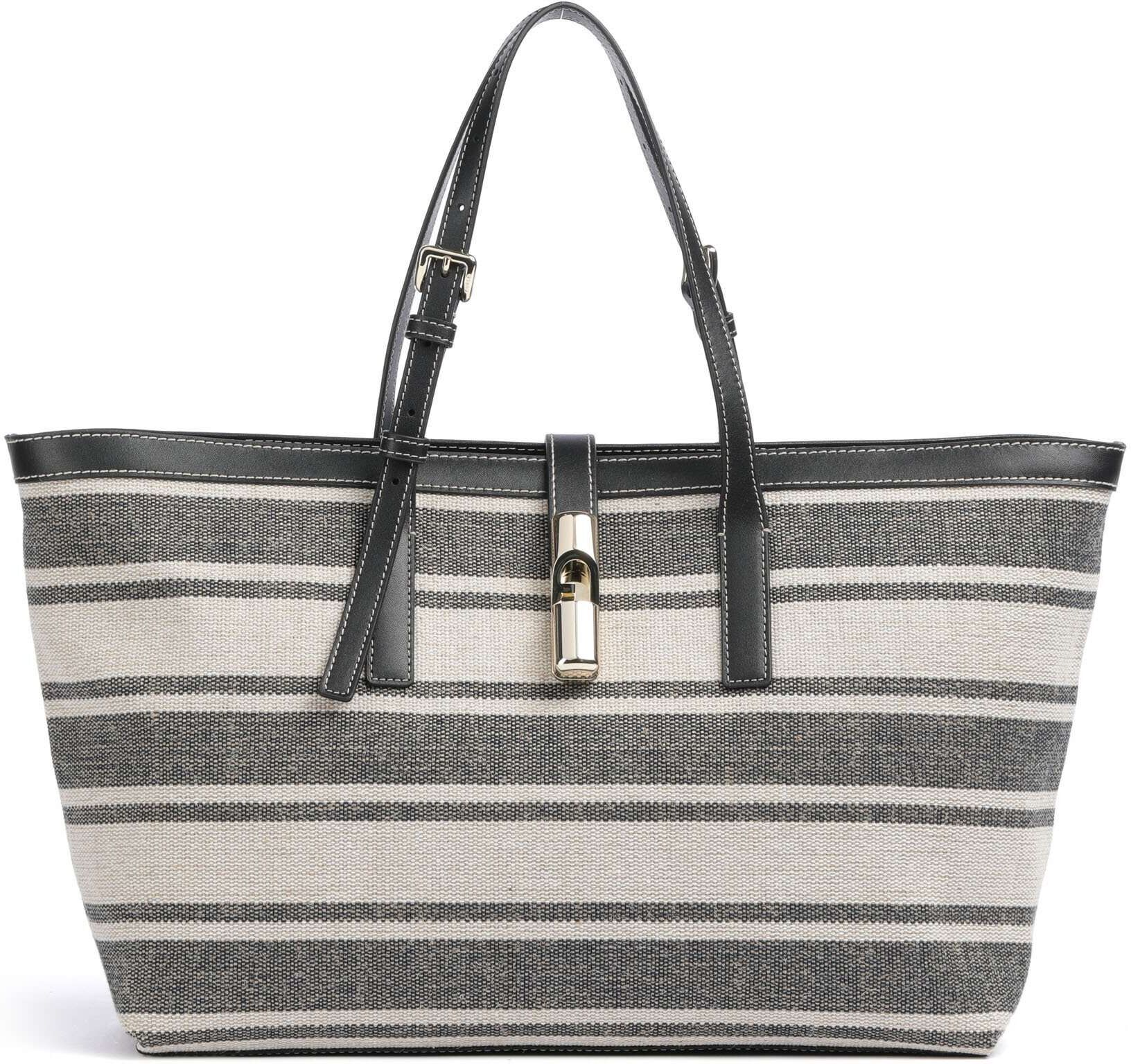 Furla Debby L Shopper, beige,blau