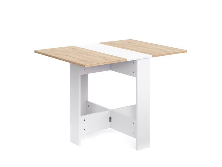 Esstisch klappbar MINIMAL 103 x 76 cm weiss/hellbraun