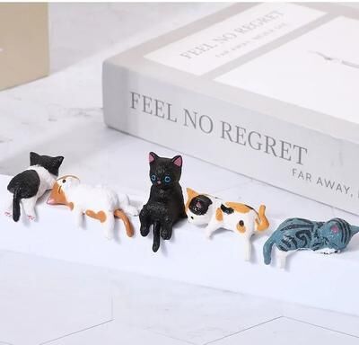 Uplift Picks Kawaii Cat Desk Decor Set Monitor Edge Figurines Cute Screen Topper Companions b