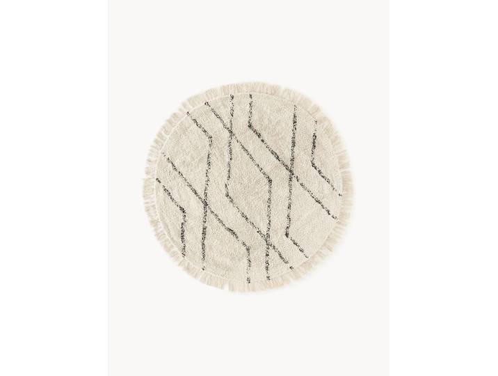 Tapis rond en coton tufté main Bina