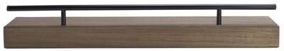 Melannco Floating Railing Shelf, 24 Inch, Natural Metal