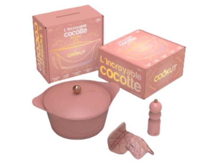 Cookut, Weihnachtsbox – Le Incoyable Cocotte 28 cm – Marshmallow (Rosa)