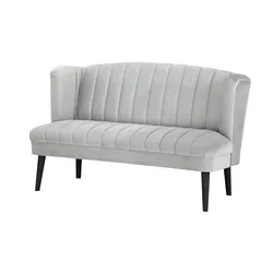 switch Küchensofa Samt  Rina ¦ grau ¦ Maße (cm): B: 156 H: 92 T: 76.0