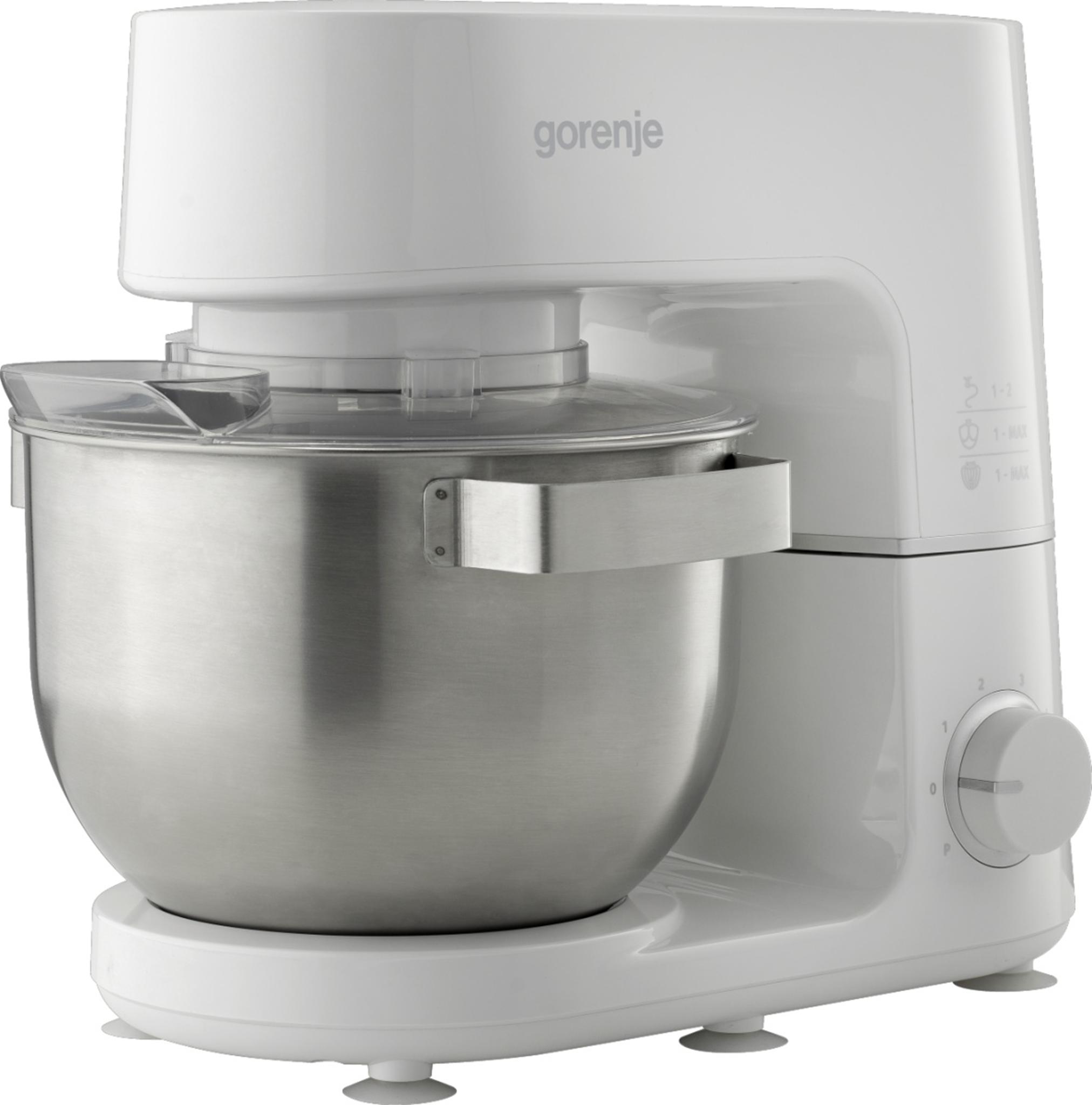 Gorenje Küchenmaschine MMC800CW, Standmixer, Weiß, Kneten, Mixen, Verquirlen, 1 m, 5 l, Drehregler