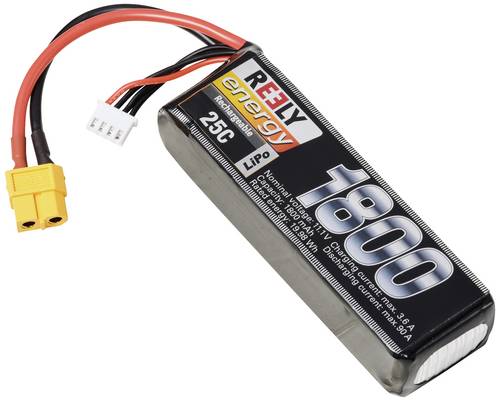 Reely Modellbau-Akkupack (LiPo) 11.1V 1800 mAh Zellen-Zahl: 3 25 C Softcase XT60