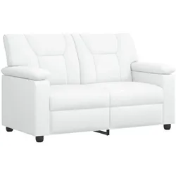 vidaXL, Sofa + Bettsofa, Sofa-Set 2 pcs Weiss Kunstleder (2-Sitzer, 3-Sitzer)