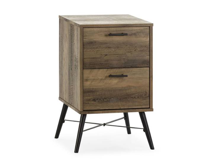 Table de chevet 2 tiroirs couleur rustique
