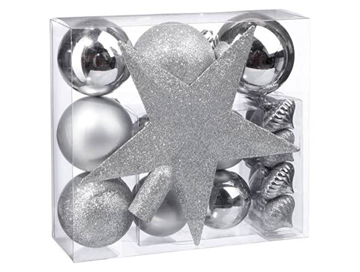 AC-Déco Kit 18 décorations de Sapin - Boule de noël et cimier