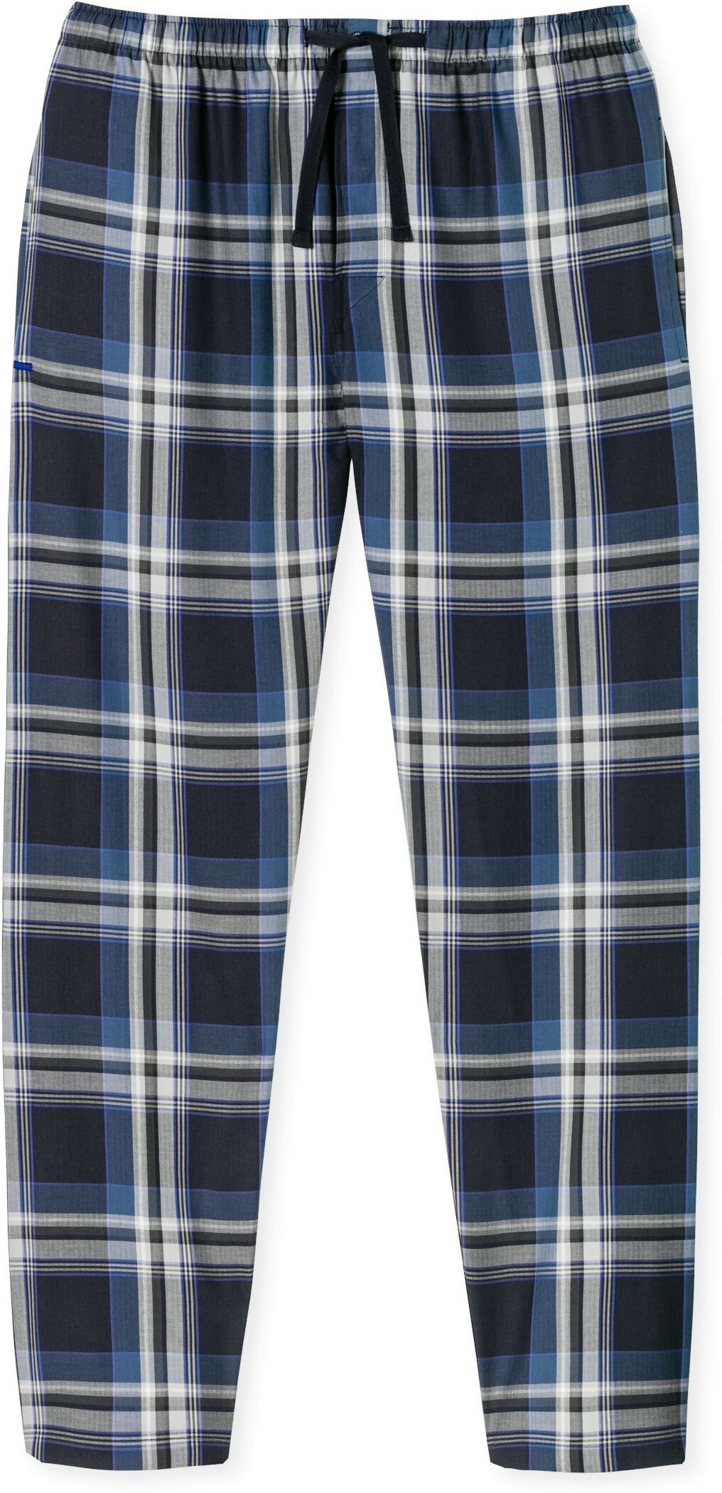 Pyjamahose SCHIESSER "Mix + Relax", Herren, Gr. 98, N-Gr, blau (914, sonstiges), Web, Obermaterial: 100% Baumwolle, bequem lang, Hosen Pyjamahose, funktionale Knopfleiste, Bindeband, seitliche Taschen