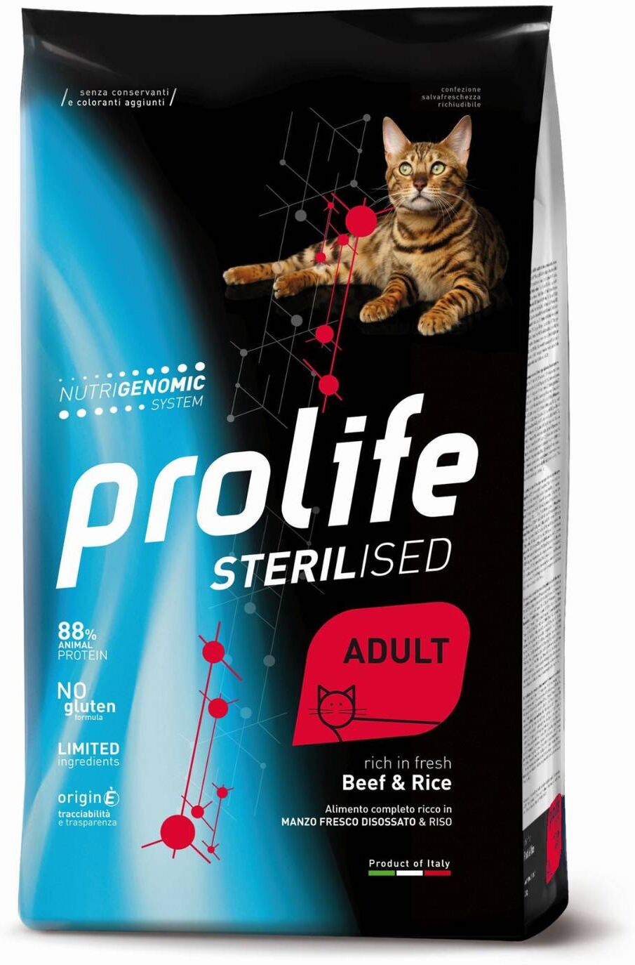 Prolife® Prolife Cat Sterilised Adult Manzo e Riso per Gatti 400 g