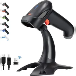 Tera Barcode Scanner 2.4 GHz/Bluetooth/USB 2000mAh Akku /Kabel/Ständer, HW0002 Grau  1 Stück