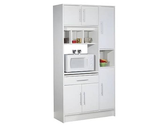 Symbiosis 8070 x 2121 a80 Servierwagen Buffet Mikrowelle Holz weiß 88 x 180 x 40 cm