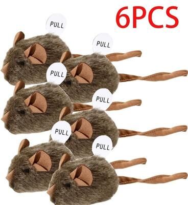Uplifted Finds Pounce Ready Squeaky Mouse Plush 6 Pcs