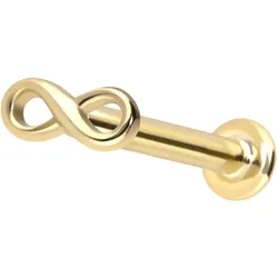 14 Karat Gold Labret mit Innengewinde UNENDLICHKEIT