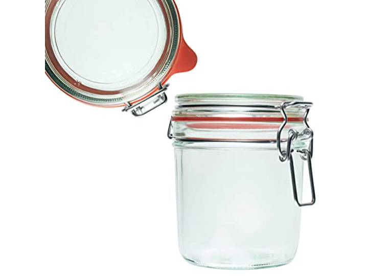 Einweckgläser 500 ml 32er Set - Vorratsglas mit Deckel - Premium Qualität Ohne Innenbeschichtung und Farbzusatz, lebensmittelecht, wechselbare Dichtung, immer wieder befüllbar