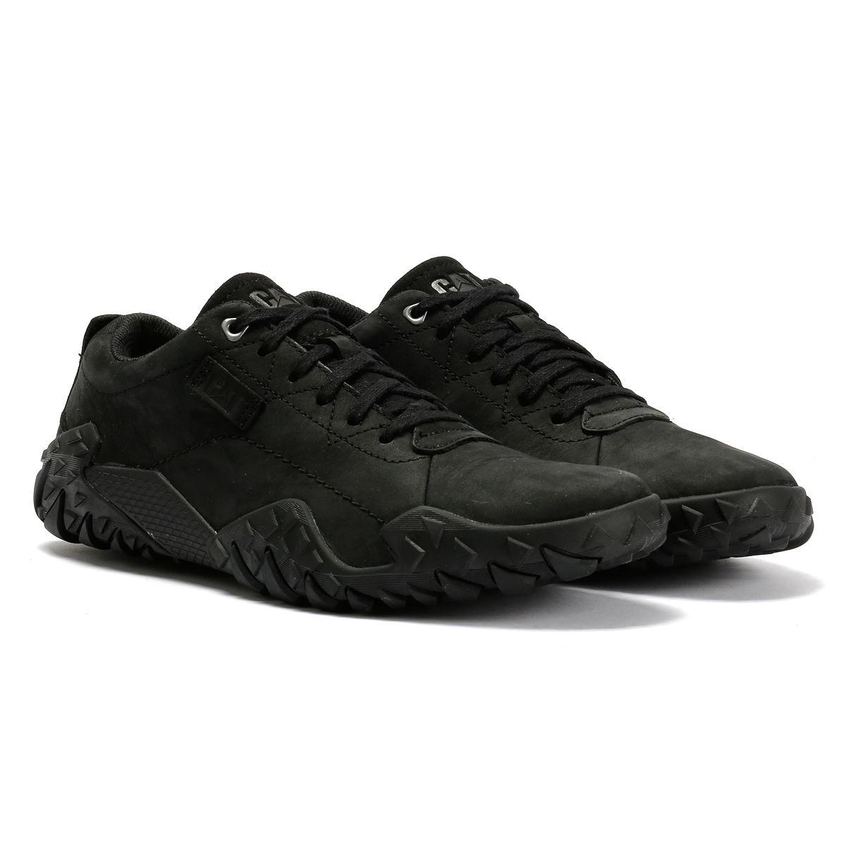 Caterpillar Gridlock Lo Tumbled Nubuck Herren Schwarz Schnürschuhe