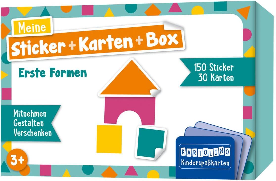 Meine Sticker + Karten + Box - Erste Formen: Mitnehmen, gestalten, verschenken (KARTOLINO Kinderspaßkarten: Meine Sticker+Karten+Box) - Preis vom 09.10.2026 07:28:09 h