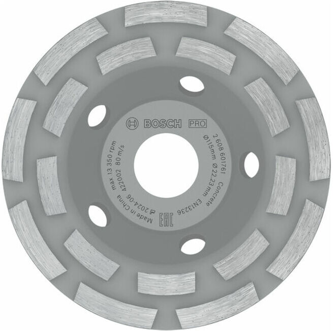 Meule assiette diamantée BOSCH, Expert for Concrete, diamètre 115 mm (2608601761)