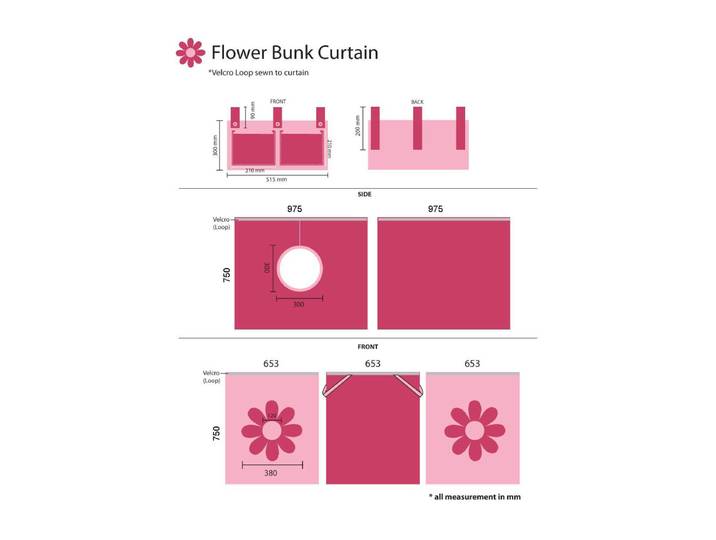 Spielvorhang Pink Flower