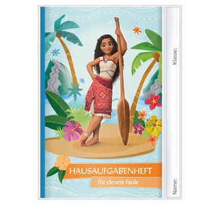 Roth Hausaufgabenheft Disney Vaiana, 89468, A5, ganzes Schuljahr, für clevere Faule, ab Klasse 1
