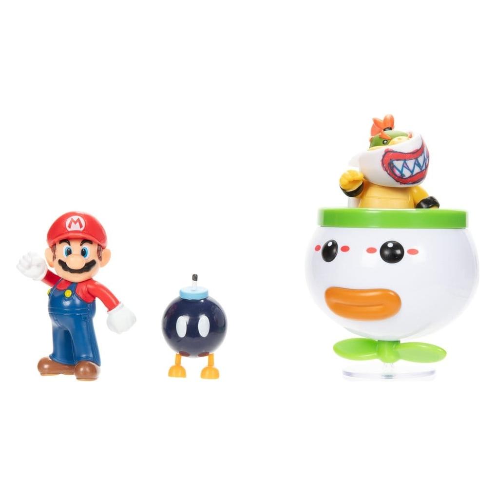 Jakks Pacific World of Nintendo pack 2 figurines Mario and Bowser Jr. Clown Car 6 cm (JPA410314)