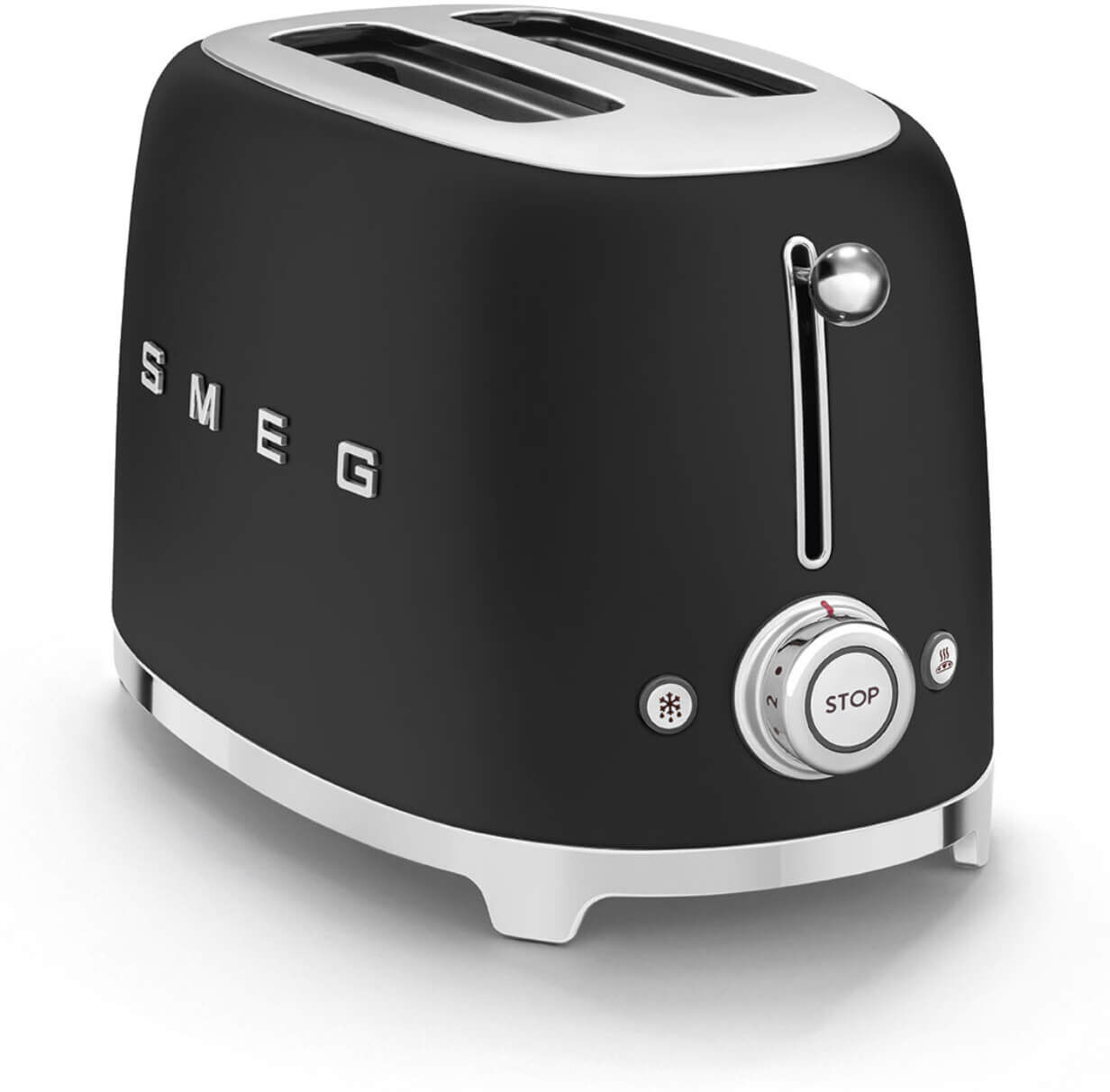 Smeg 50's Style Retro TSF01 2 Slice Toaster - Matte Black