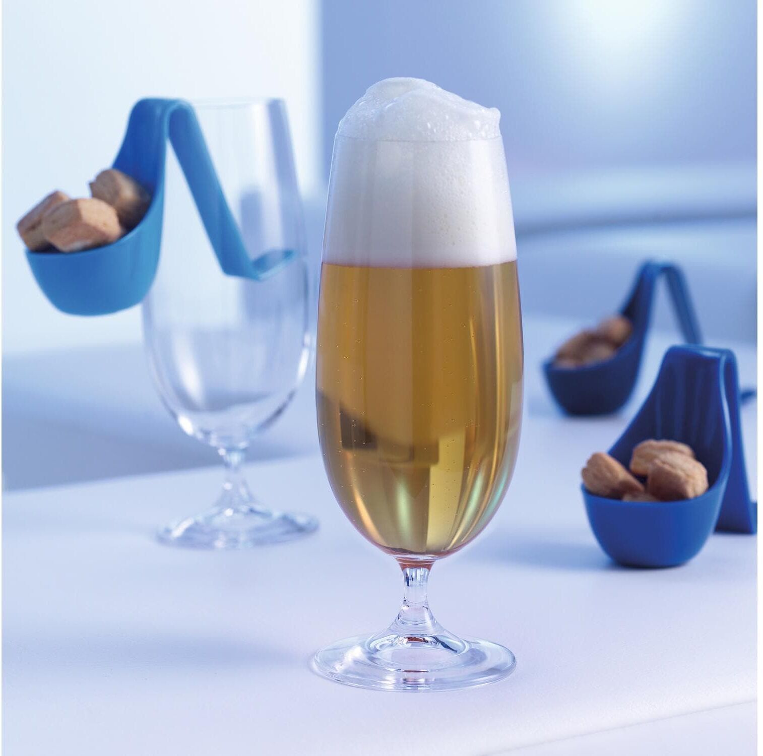 Bierglas MONTANA-GLAS "Pure 360 ml", transparent, B:7,3cm H:18cm Ø:6cm, Kristallglas, Trinkgefässe, Bierglas transparent Ø 6cm x 18cm, 360ml, 6 Stk.