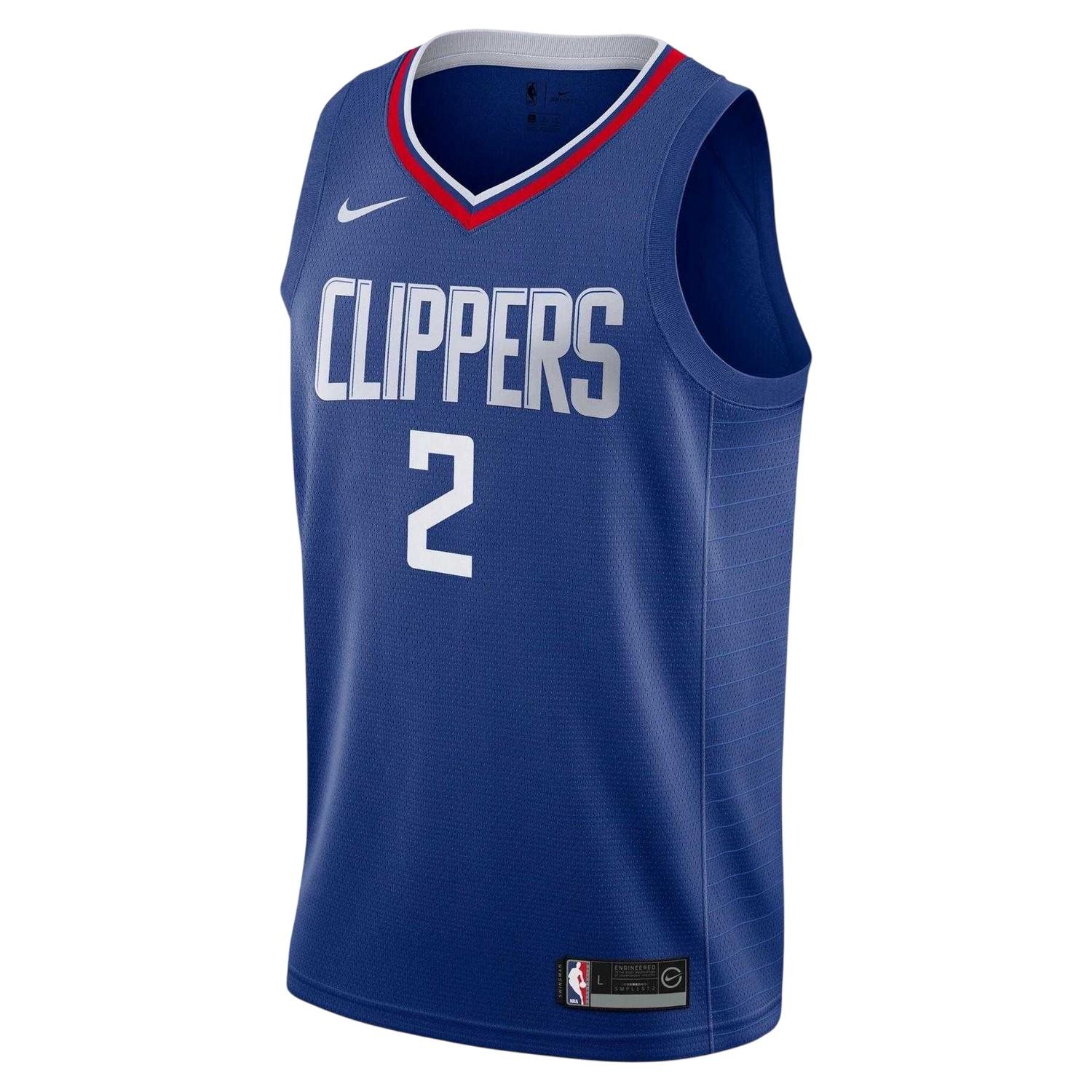 Nike Leonard LA Clippers basketbalshirt voor kinderen (Blauw)