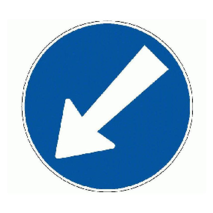 BRW Signaltafel Hindernis links umfahren 2.35 (16270741)