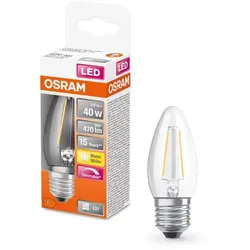 OSRAM E27 LED SUPERSTAR FILAMENT Lampe in schlanker Kerzenform klar dimmbar 5W warmweiß
