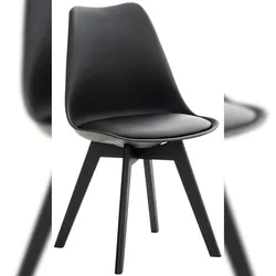 CLP Esszimmerstuhl Linares schwarz/schwarz/Kunststoff