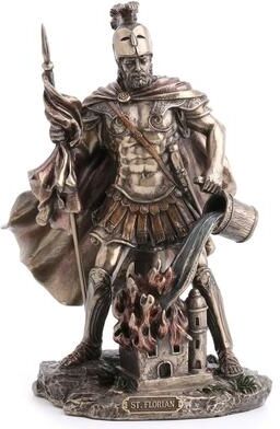 Unicorn Studio 9.06 in H Saint Florian Figurine Poly Resin