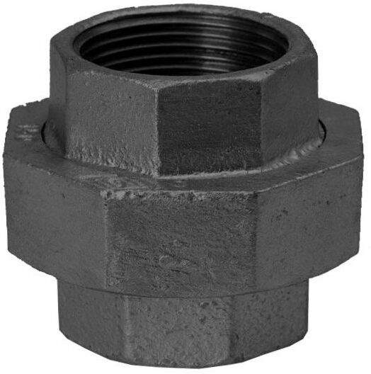 Schmidt, Hermann Hermann Schmidt Temperguss Verschraubung DN 25, 1" konisch dichtend, Innengewinde, schwarz