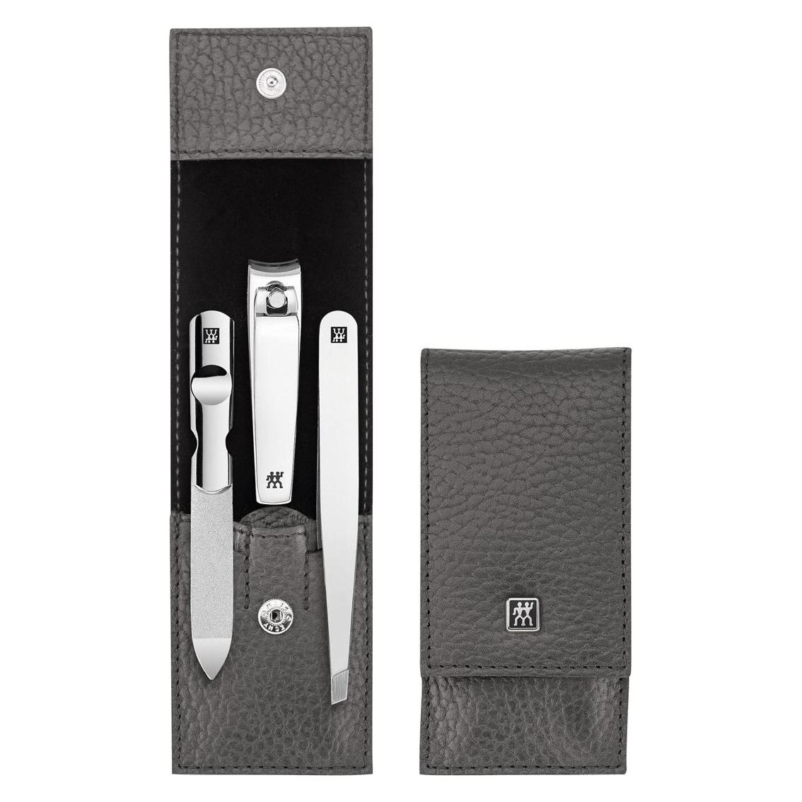 Zwilling Classic Inox Travel Set - Lederetui 3-teilig - Grau (97681-005-0)