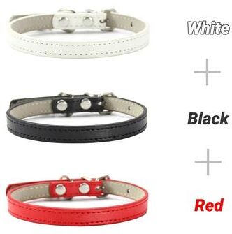 Uplifted Finds 3 Piece Soft PU Leather Cat Collar Set 5 m