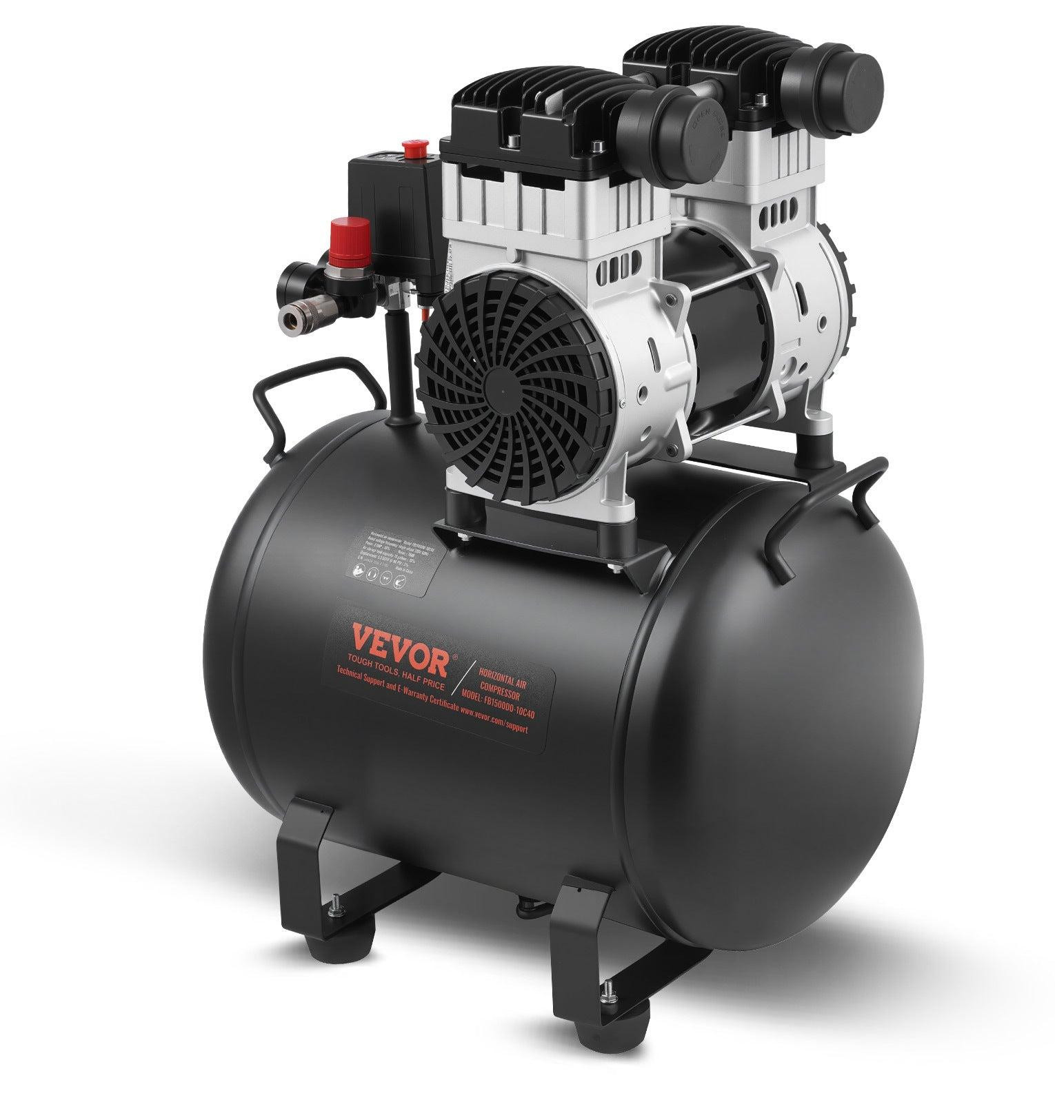 Selius Olievrije Luchtcompressor 10 Gallon - Stille Persluchtmachine