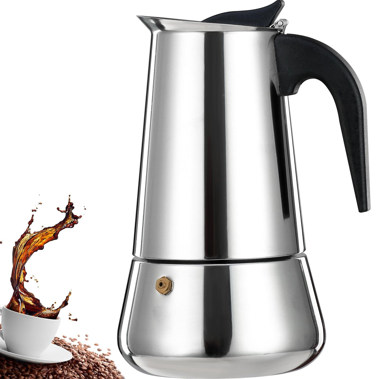 Merkloze Moka Pot Espresso Maker voor 4 kopjes - Stovetop Espresso en Mocha maker