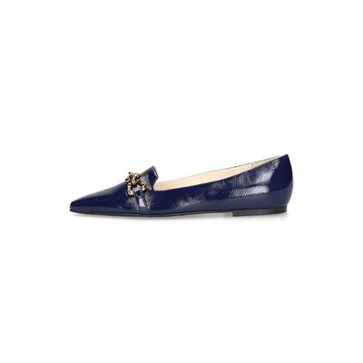 Loafer HENRY STEVENS "Madison HVL", Damen, Gr. 37, blau (dunkelblau), Lackleder, Schuhe Loafer, Damen Slipper elegant handgefertigt, Lederschuh