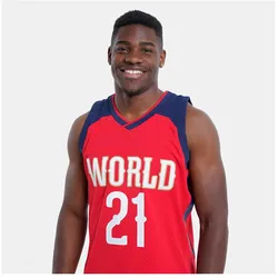 Mitchell & Ness, Herren, Sportshirt, NBA All-Star Trikot 2017 Joel Embiid (S), Rot, S
